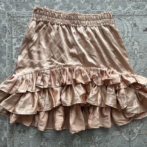 LoveShackFancy silk skirt